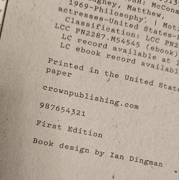 Greenlights Memoir By Matthew McConaughey Hardcover Book - Picture 6 of 6